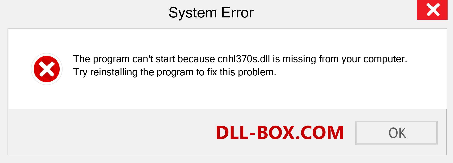  cnhl370s.dll file is missing?. Download for Windows 7, 8, 10 - Fix  cnhl370s dll Missing Error on Windows, photos, images